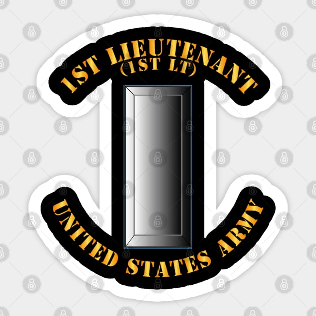 POCKET - Army - 1st Lientenant Rank - 1LT w Txt Sticker by twix123844